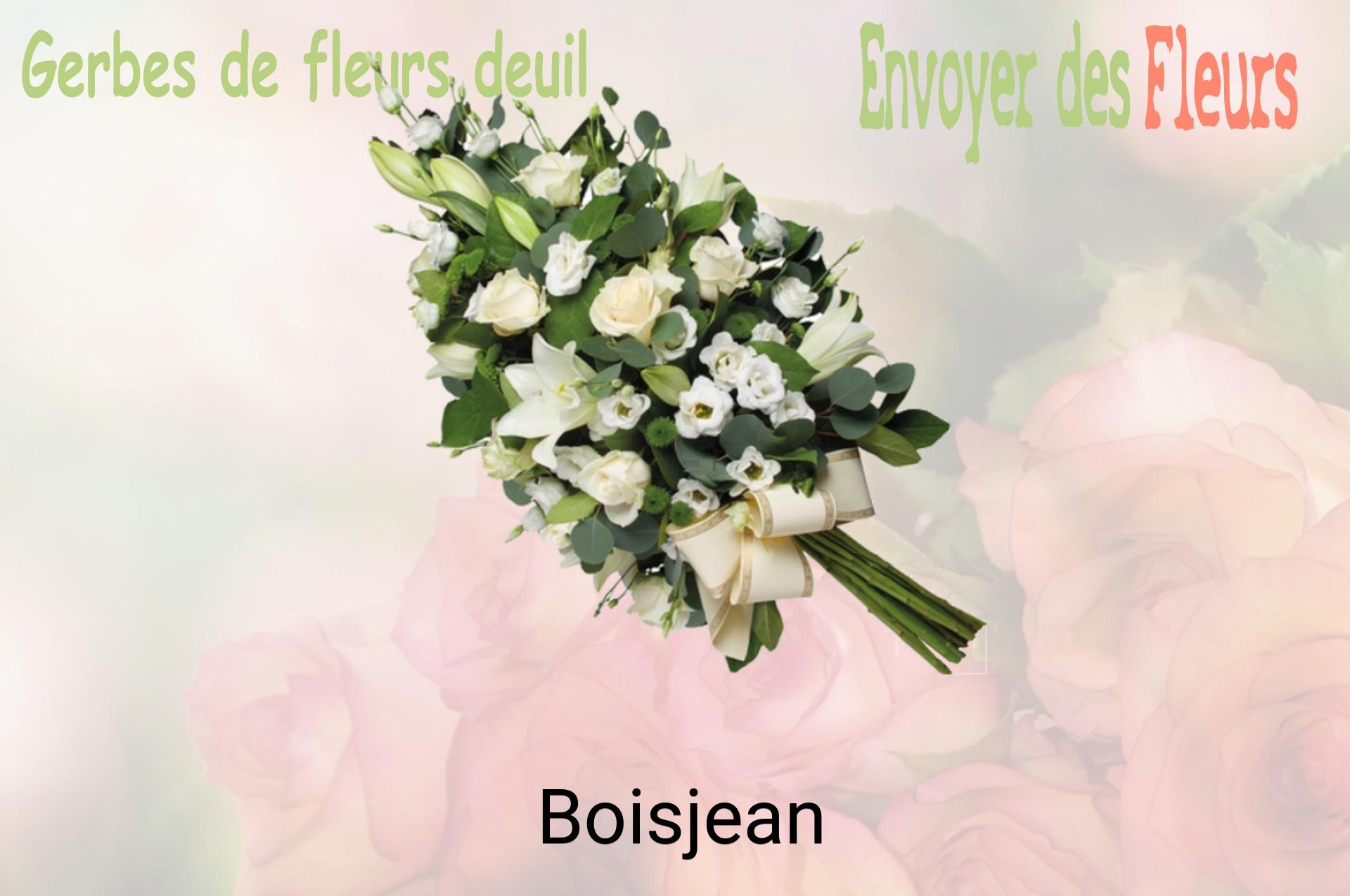 Gerbe de fleurs de deuil livrée à Boisjean